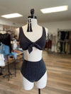 Catch Your Eye Metallic Thread Bikini-Black