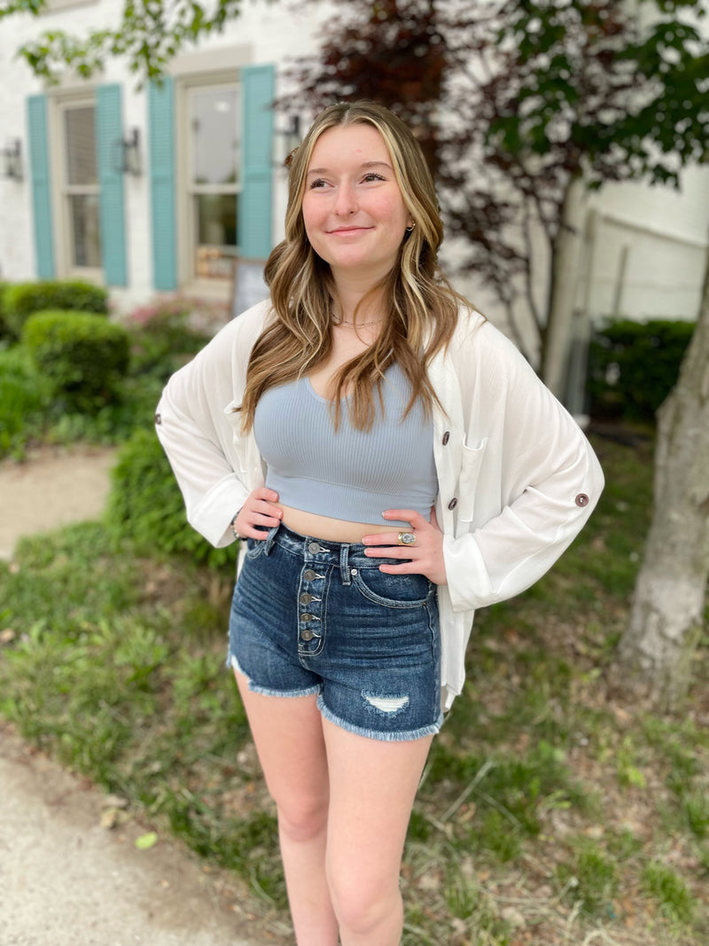 Need, Must, Want Button Up Top