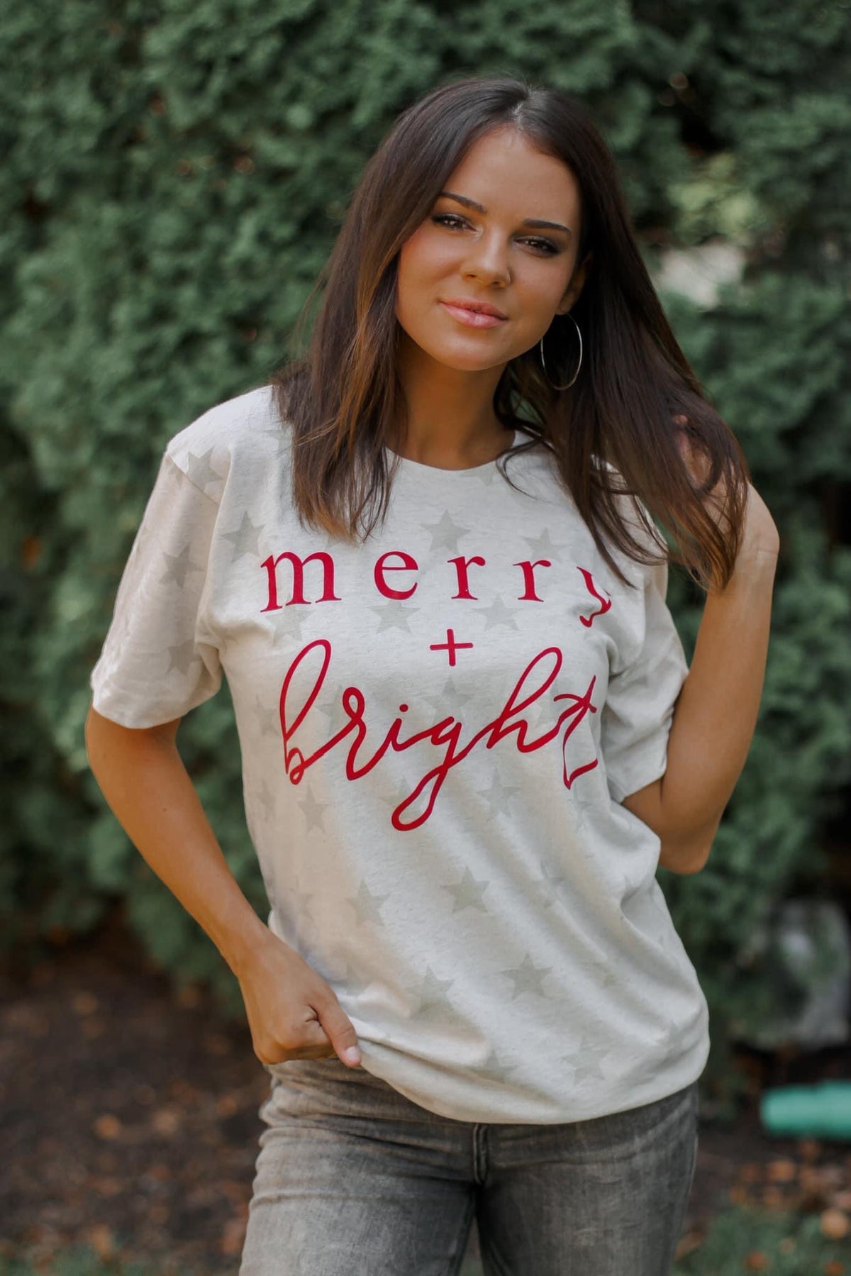 WWW Merry + Bright Star Tee