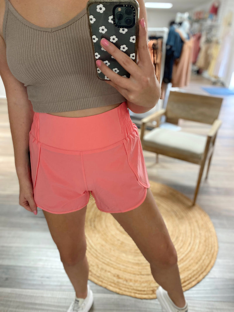 Rocky Highwaisted Athletic Short-Bubble Gum