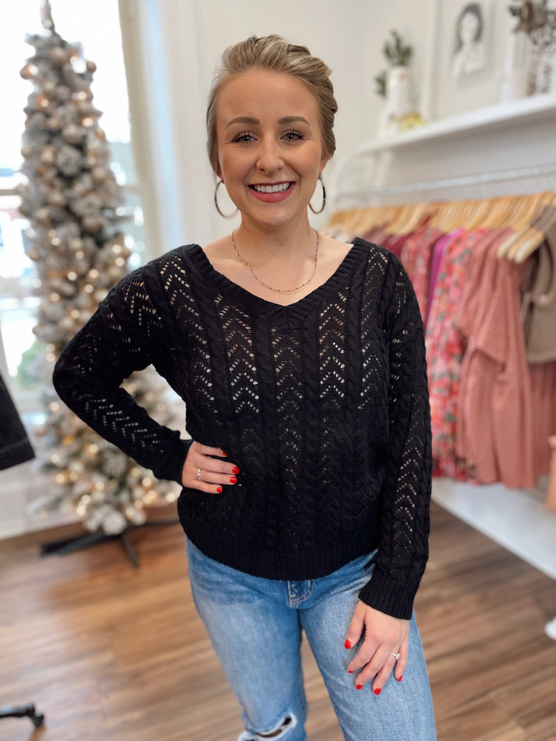 Jada Twist Back Top-Black
