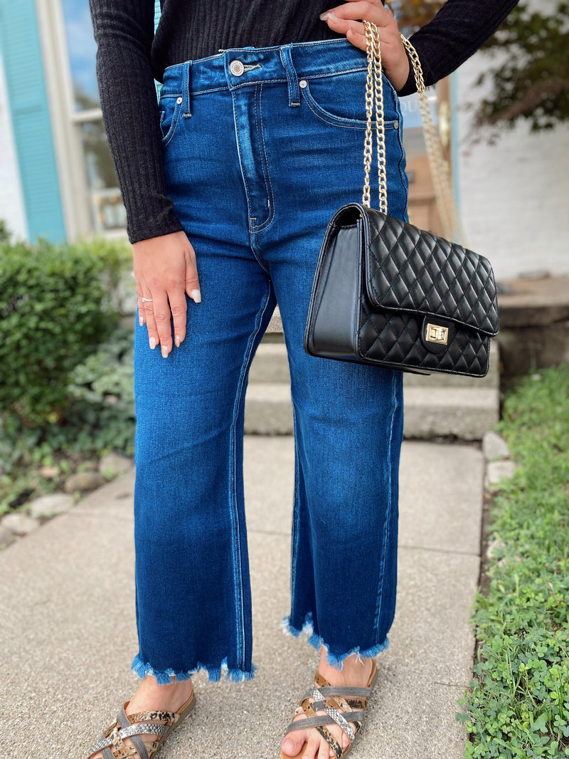 Wildflower Wide Leg Cropped Jeans