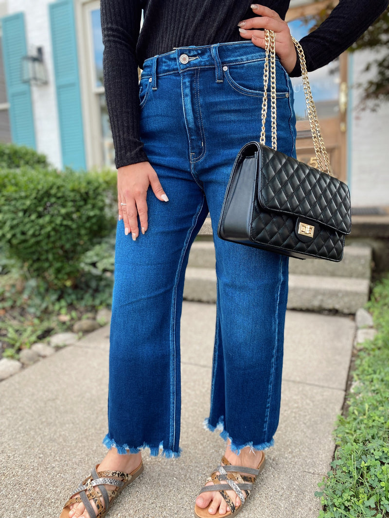 Wildflower Wide Leg Cropped Jeans