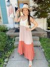 Leah Color Block Maxi Dress