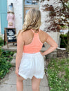 Lauryn Twill Shorts-Off White