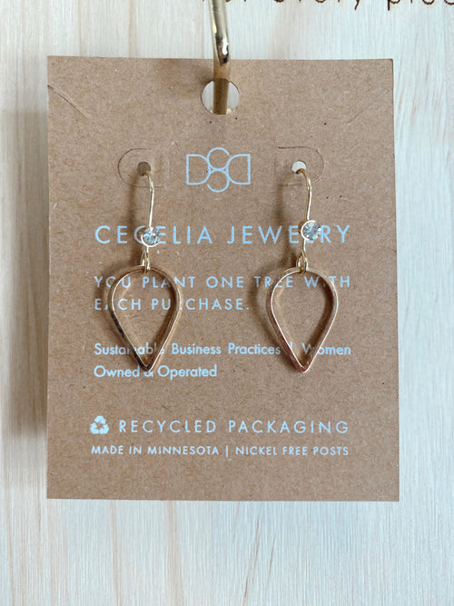 Golden Love Earrings - Gold/Clear – MerciGrace Boutique