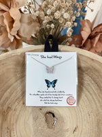 She Had Wings Necklace- Silver