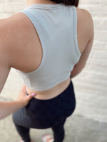 Marlowe Ribbed Cropped Race Athletic Tank