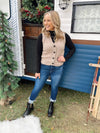 Kesley Sleeveless Cable Knit Sweater-Cocoa