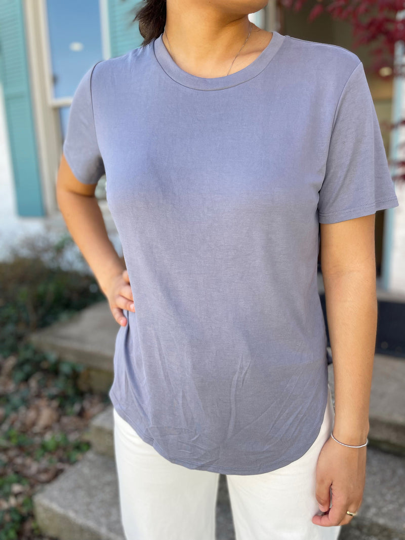 Basic Everyday Tee-Blue