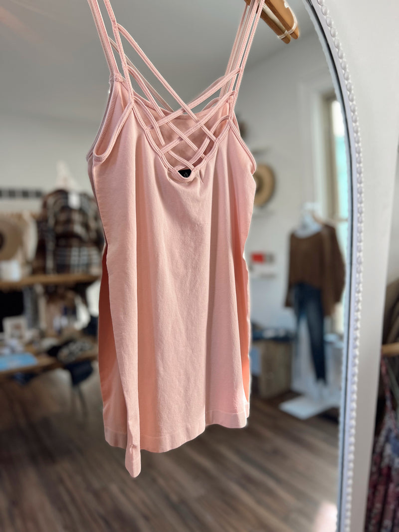 Polley Seamless Tank Top- Blush