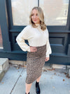 Lina Cheetah Midi Skirt