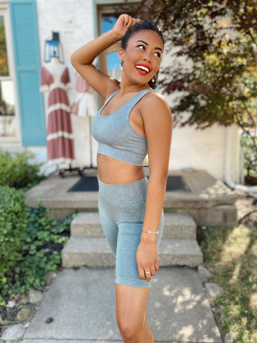 Kinsley Mineral-Washed Sports Bra