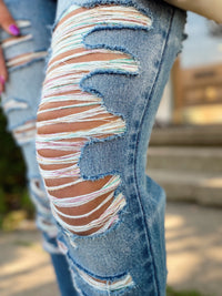 Be A Rainbow Mom Jeans-Medium Wash