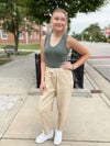 Wren Relaxed Denim Pants-Khaki
