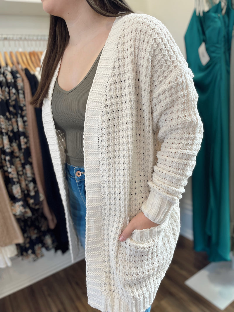 Curl Up by the Fire Cardigan-Cream