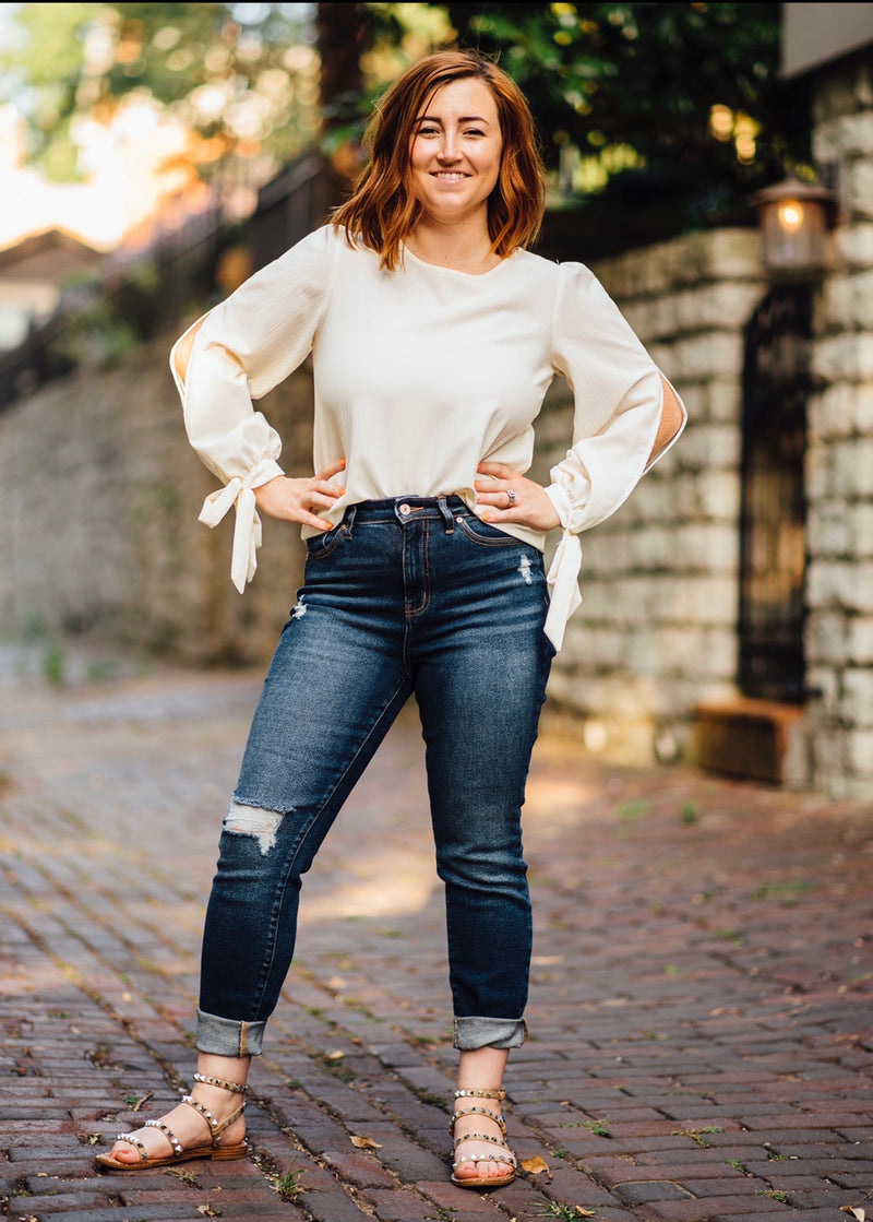 Paige Dark Wash High Rise Skinny Jeans