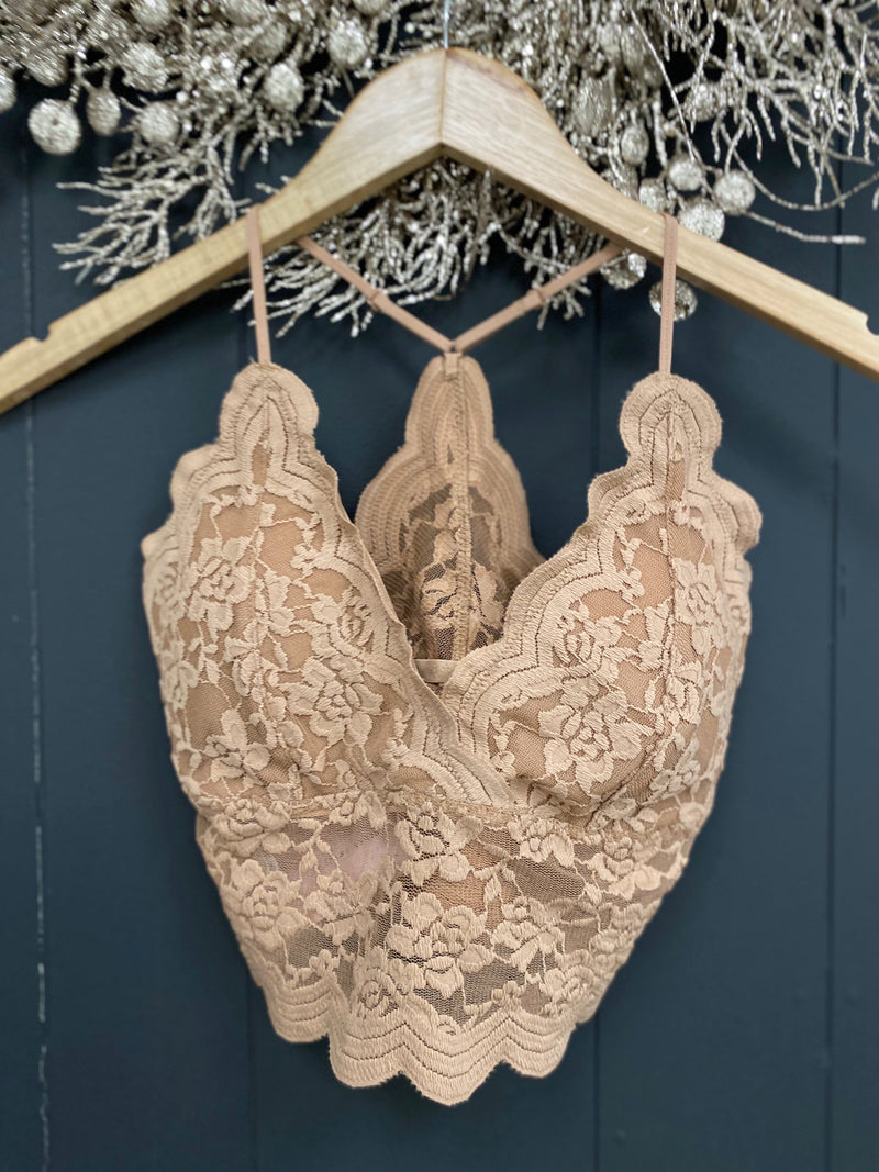 Heartbreaker Extended Length Bralette-Milk Tea