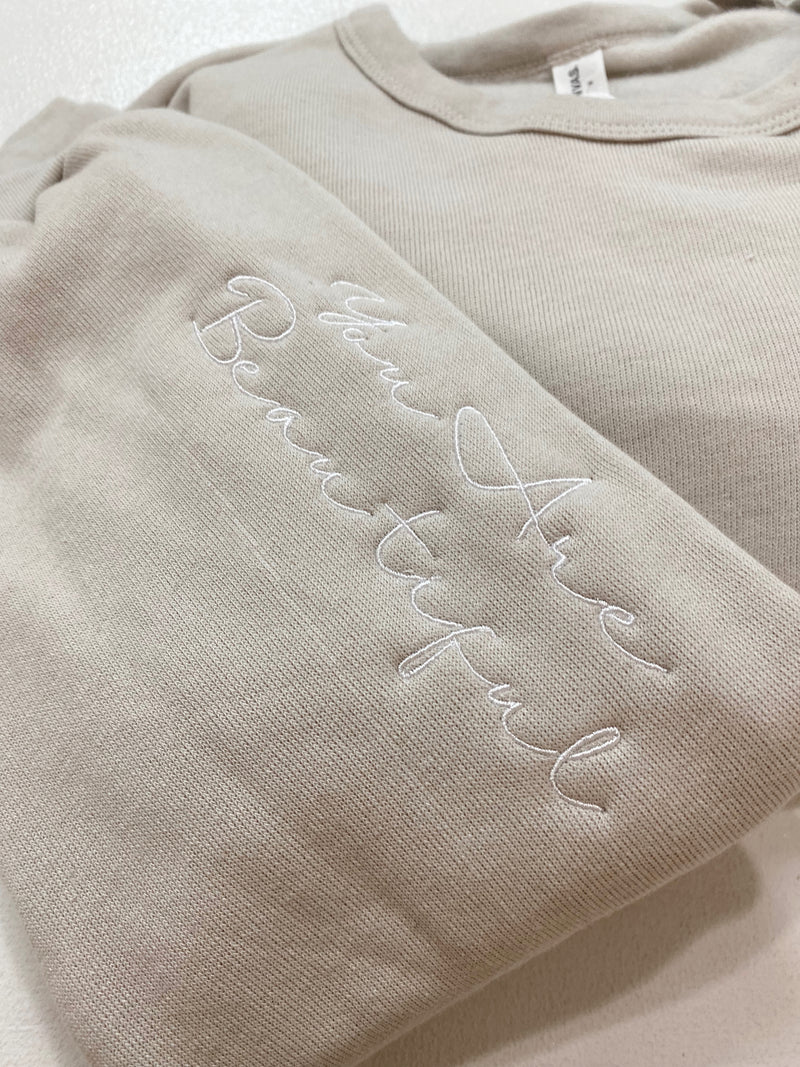 Self Love Club Crewneck With Sleeve Detail