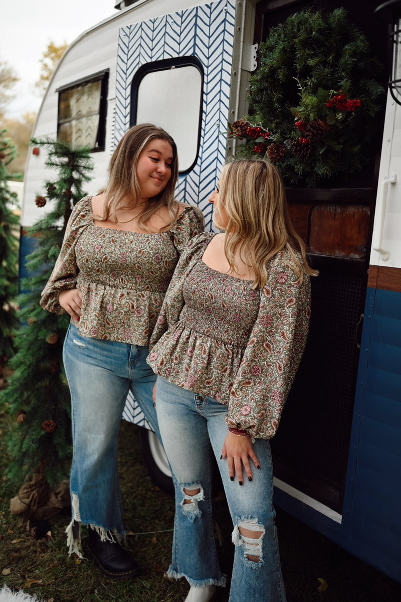 Ozzy Smocked Peplum Top