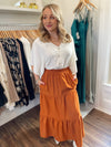 Frankie Tiered Maxi Skirt-Amber