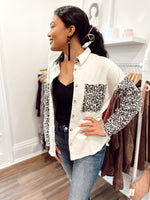 Teylie Cream & Leopard Shacket
