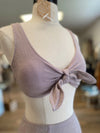 Catch Your Eye Metallic Thread Bikini-Dusty Lavender