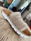 Luna Slide On Raffia Strap Sandal, Natural | Matisse