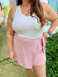 Abie Wrap Linen Skort