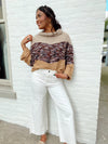 Emily Color Block Cowl Neck Top