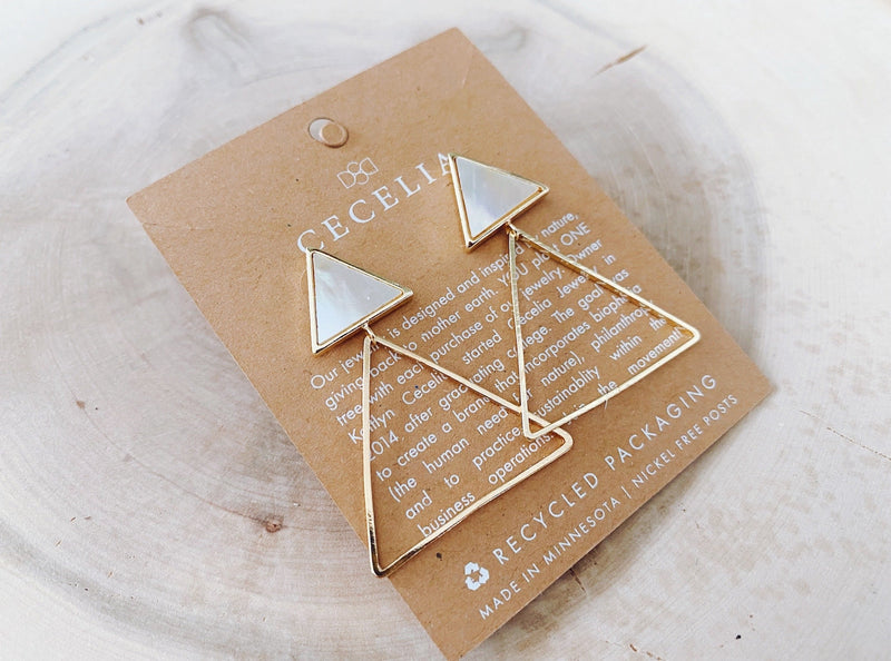 Gatsby Triangle Drop Earrings