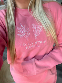 Flowers For Myself Embroidered Crewneck