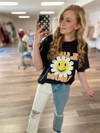Smile More Flower Graphic Tee