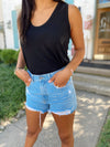 Willa Distressed Denim Shorts