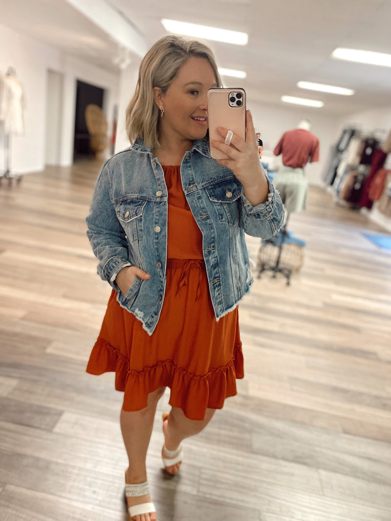 My Type Ruffle Detail Mini Dress