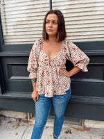 Halle Floral Print Top