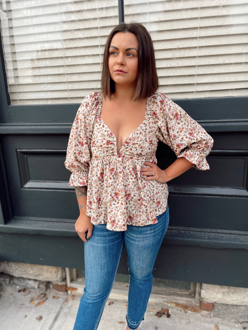 Halle Floral Print Top