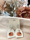 Clay Pumpkin Dangle Earrings