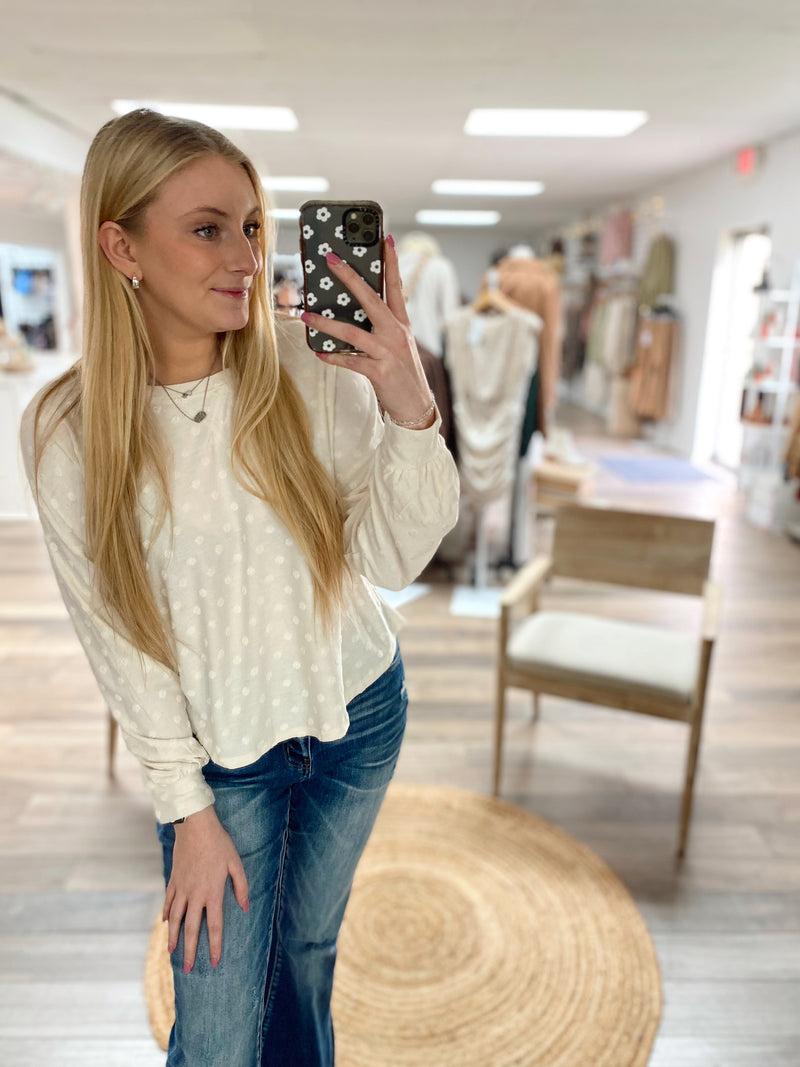 Just A Dream Dot Top-Cream