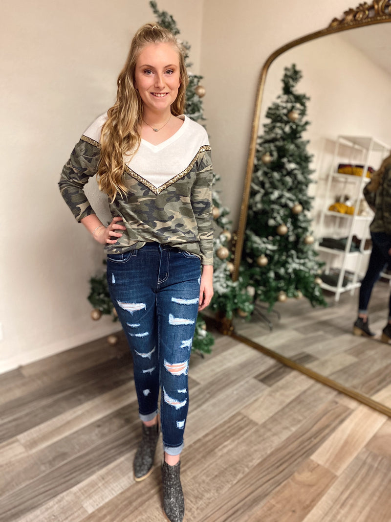 Mia Distressed Dark Wash Jeans