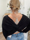 Jada Twist Back Top-Black
