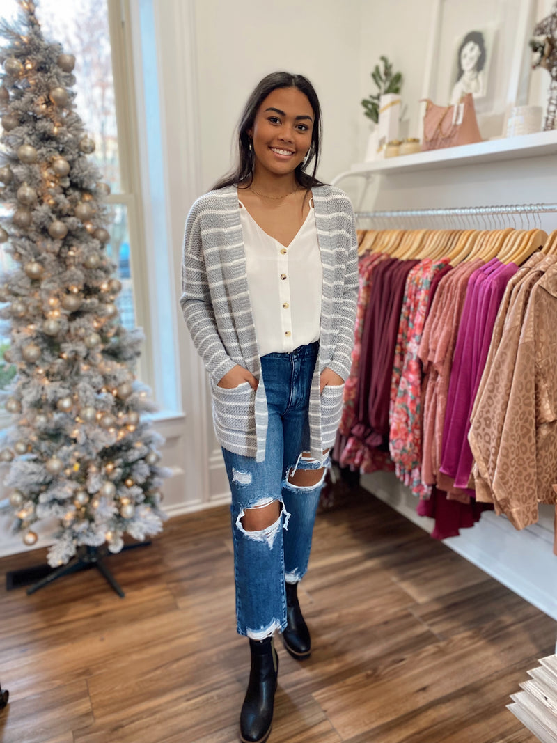 Greer Striped Cardigan