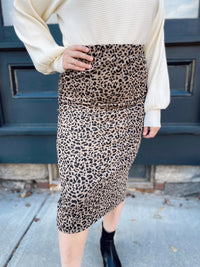 Lina Cheetah Midi Skirt