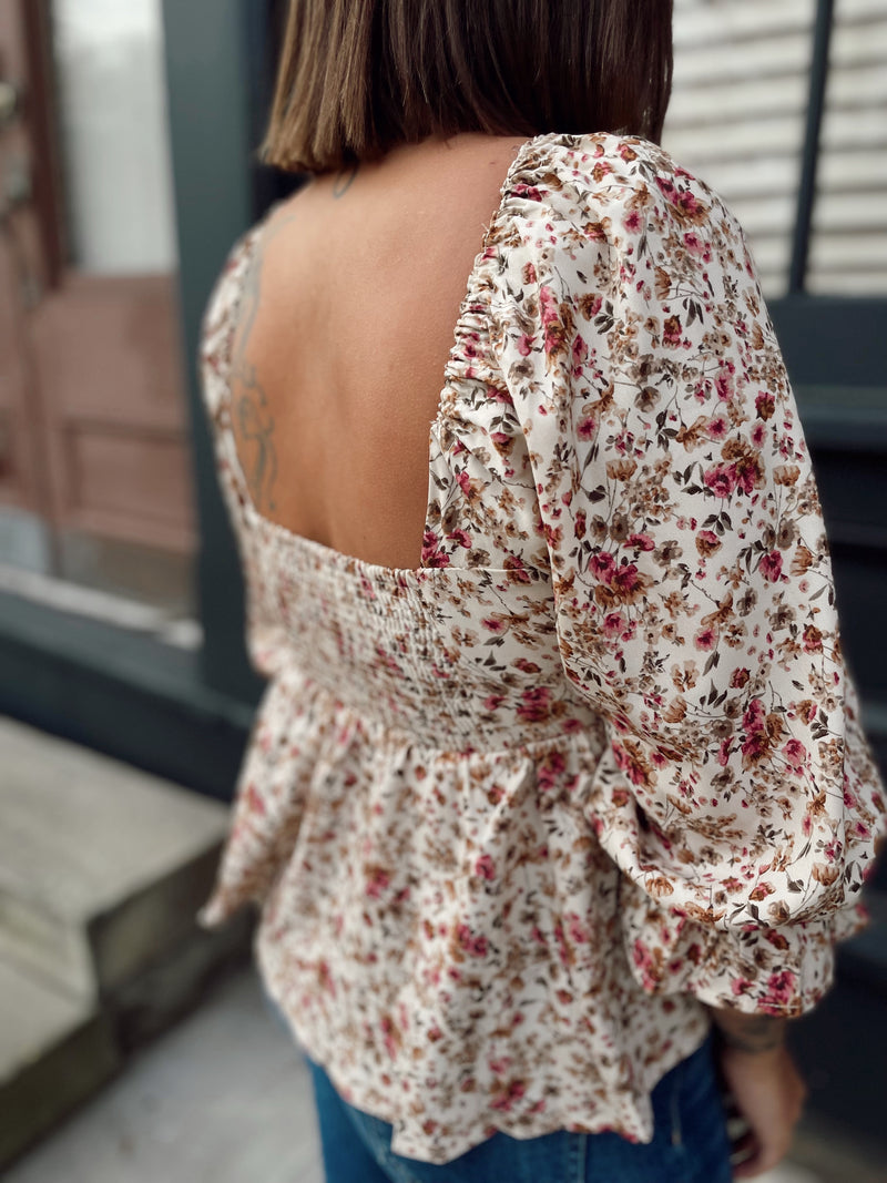 Halle Floral Print Top