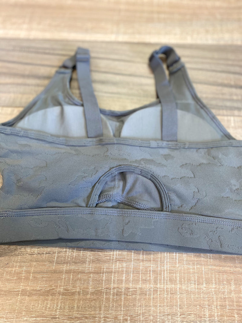 Gunmetal Camo Sports Bra