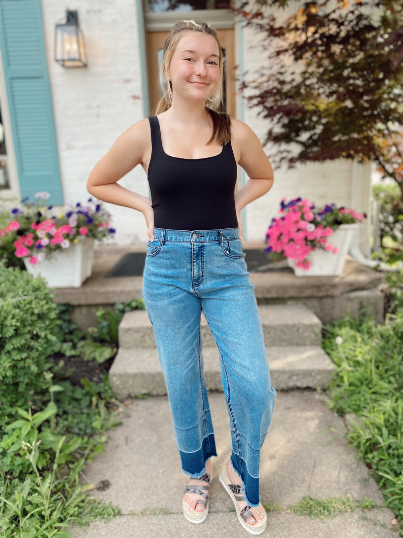 Carolina Wide Leg Crop Jeans
