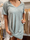 Odette Slub Dress-Green
