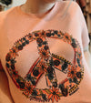 Floral Peace Sign Graphic Tee