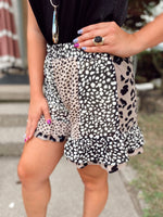 Mixed Print Shorts